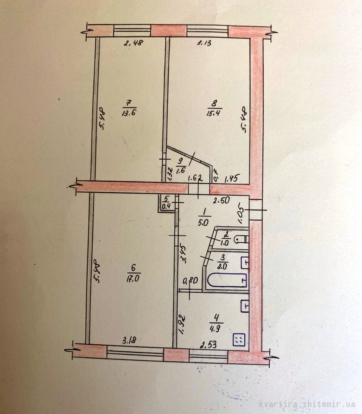 3-кімнатна квартира